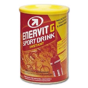 ENERVIT G, 450 g. Instantn� iontov� n�poj s komplexem sacharid�, miner�l�� a vitam�n�. Dopl�uje ztr�tu tekutin a miner�l�. Udr�uje v�kon na vysok� �rovni. 1 doza je na 7,5 - 10 l n�poje. Enervit, It�lie