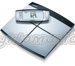 Osobn� digit�ln� v�ha Beurer BF100 Kompletn� analyz�r s 8 elektrodami. 4 pro horn� ��st t�la a 4 pro doln� ��st t�la pro p�esn�j�� v�sledky. S odn�mateln�m displejem. Beurer