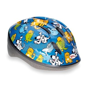 D�tsk� p�ilba Bell Zoom 10 blue animals Rodi�e, kte�� si uv�domuj� nebezpe��, kter� na nej - men�� d�ti p�i j�zd� na kole �ek�, oslov� p�ilba se snadno ovladateln�m up�nac�m syst�mem MiniDial, pevnou a odolnou sko�epinou, v�tr�n�m,... Bell 
