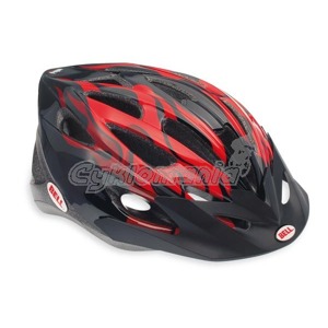D�tsk� p�ilba Bell Alibi 10 black/red flames Ka�d� mlad� cyklista pot�ebuje sv� Alibi - p�ilbu, kter� poskytne v�rohodnou v�mluvu, pro� vyjet na kole s kamar�dy. Bell