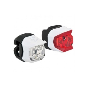 Světlo přední Blackburn Voyager Click + Zadní blikačka Blackburn Mars Click combo white