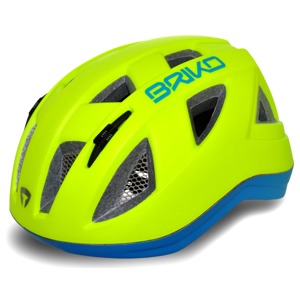 Dětská přilba Briko Paint yellow fluo/light blue