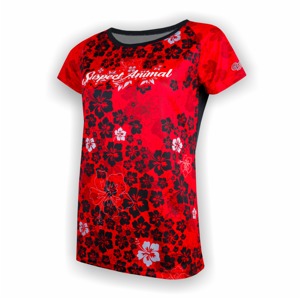 Dámský freeride dres Cyklomania Red Flowers