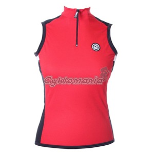 D�msk� dres Etape Pretty bez ruk�v� - �erven� Nov� materi�l MicroCube 
S��ovina pro lep�� ventilaci 
P�edn� zip 18 cm 
Zadn� kapsa na zip 
Reflexn� bezpe�nostn� prvky  Etape 