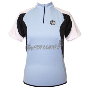 D�msk� dres Etape Donna sv. modr� Materi�l MicroCube 
D�msk� vypasovan� st�ih 
P�edn� kr�tk� zip 15 cm 
Zadn� kapsa na zip 
Reflexn� bezpe�nostn� prvky  Etape 