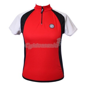 Dres Etape Lady �erven� Materi�l MicroCube 
D�msk� vypasovan� st�ih 
P�edn� kr�tk� zip 15 cm 
Zadn� kapsa na zip 
Reflexn� bezpe�nostn� prvky  Etape 