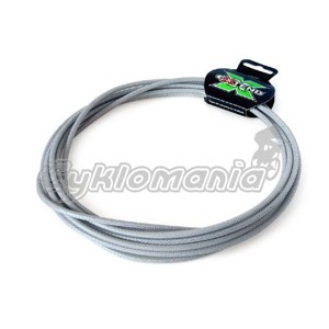 Kvalitn� brzdov� bowden. Speci�ln� potah zabezpe�uj�c� plynul� pou��v�n� bez �dr�by. 
 D�lka:  5 m 
 P�m�r:  5 mm 
 Barva:  st��brn� 