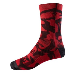 Ponožky Fox Racing Print Trail 8" Red Black