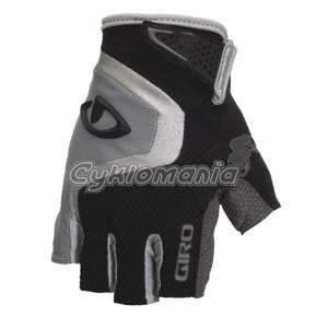 Rukavice Giro Bravo black/charcoal Letn� rukavice Giro s rozd�lenou dlan� na 3 ��sti se syntetickou k��� Clarino. Zap�n�n� na such� zip a poutko pro snadn�j�� nasazen� rukavic. Giro 