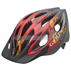 Dětská přilba Giro Flurry 11 red/smoke dragon flames