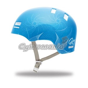 Downhill/BMX přilba Giro Section 12 transparent blue tech flowers