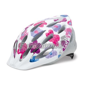 Dětská přilba Giro Flume 12 white/pink fab flowers