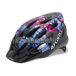 Dětská přilba Giro Flume 12 black/steel/magenta circles
