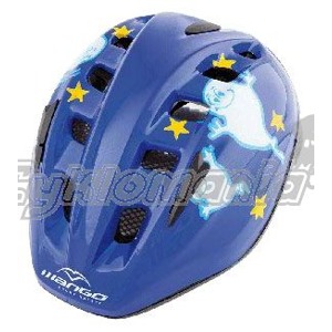 D�tsk� p�ilba Mango Ranger modr� Odoln� d�tsk� helma s hezk�m designem. S��ka proti hmyzu integrovan� do sko�epiny. 
Univerz�ln� velikost 49 - 54 cm. Mango 