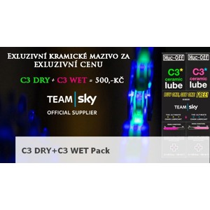 Mazivo Muc-Off C3 Dry 120ml + C3 Wet 120ml Pack