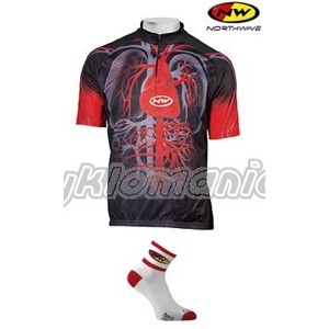 Dres Northwave Heart pánský + ponožky Comp 2 red