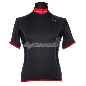 Dres Northwave Stream black 08 P�il�hav� dres z mikrovl�kna, zakon�en� dresu a ruk�v� z p�sk� z lycry. Skryt� 40 cm dlouh� zip. Northwave