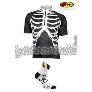 Dres Northwave Skeleton pánský white + ponožky Bikeman 2