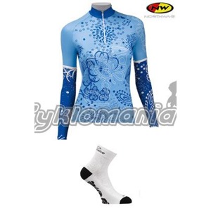 Dres Northwave Costanza blue dámský + návleky + ponožky Lace