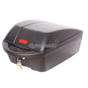 Plastov� box na nosi� POLISPORT s QRS syst�mem Materi�l: plast 
Rozm�ry: 34 x 18 x 23 cm 
Objem: 12 litr� 
Uchycen� na nosi� 
Uzamykateln� Polisport