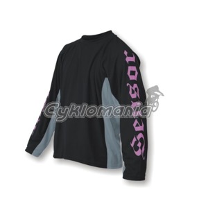 Dres Sensor Freeride dl. ruk�v �ern�/r��ov� P�nsk� dres voln�ho st�ihu vhodn� nejen pro freeride j�zdu. Dlouh� ragl�nov� ruk�v, t�etinov� stoj��ek, voln� spodn� zakon�en�. Sensor