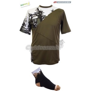 Dres Sensor Singletrack + pono�ky Singletrack Voln� dres z inovativn�ho materi�lu BIOPHYL, kter� je v�razn� �etrn�j�� k p��rod�, ne� b�n� materi�ly. D�ky sv�mu slo�en� m� v�razn�j�� barvy odoln� v��i UV z��en�. Sensor