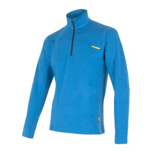 Pánská mikina MERINO SENSOR MULTISTRETCH 330 krátký zips modrá