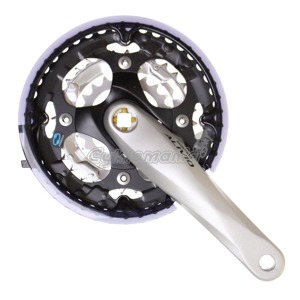 Trojp�evodn�k SHIMANO FCM-410 22x32x42 zub� D�lka kliky: 175 mm 
22 x 32 x 42 zub� 
Materi�l: Al 
Ochrann� kryt Shimano 