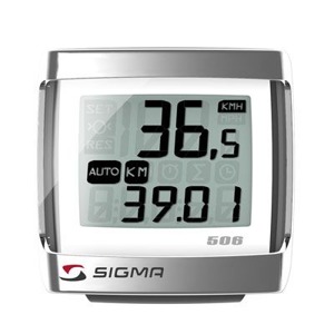 Computer SIGMA BC 506 Kvalitn� cyklocomputer na libovoln� typ kola s mnoha funkcemi. V balen� je dr��k na ��d�tka a sn�ma� frekvence. 5 funkc�: aktu�ln� rychlost, po�et kilometr� ujet�ch za 1 den, �as, dobu j�zdy a... Sigma 
