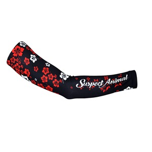 Dámské návleky na ruce Flowers black/red
