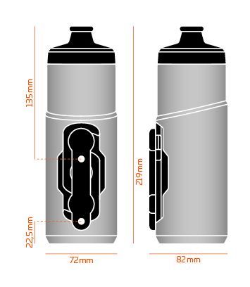 Magnetická láhev na kolo Fidlock Twist Set 0,6l tmavá