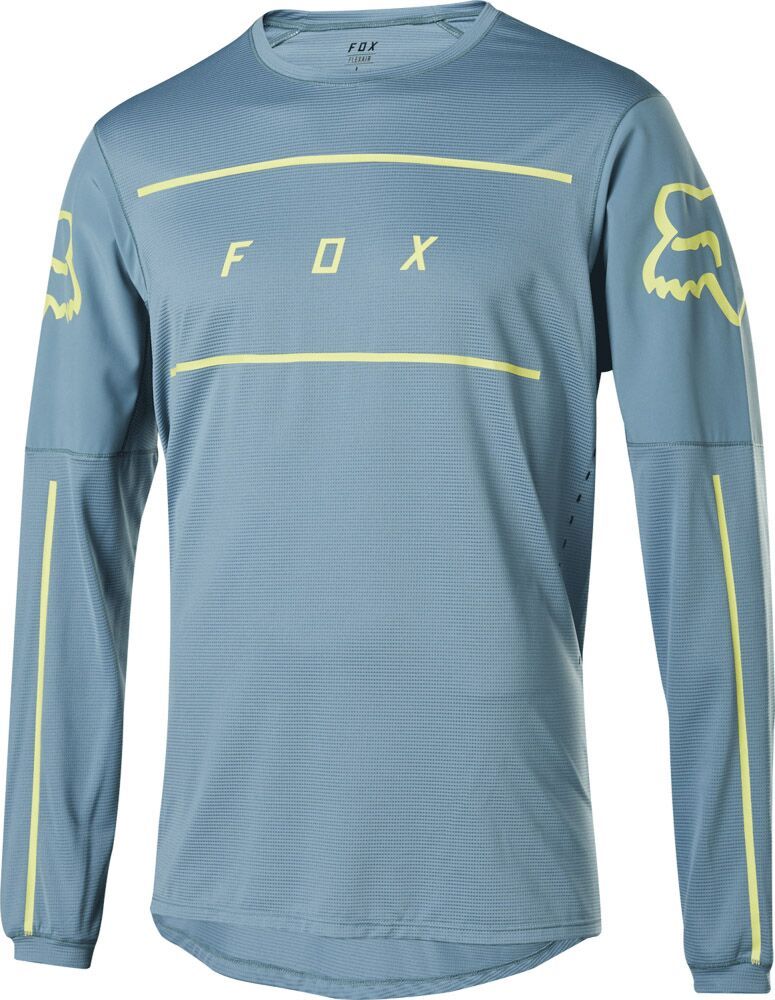 Dres Fox Flexair L/S Fine Line Jersey Light Blue Cyklomania.cz