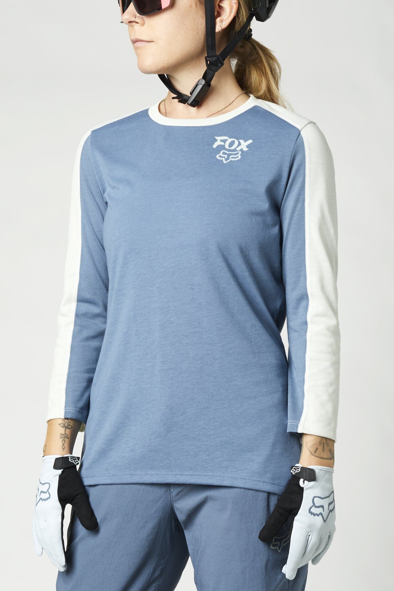 Dámský dres Fox Ranger Drirelease 3/4 Jersey Matte Blue