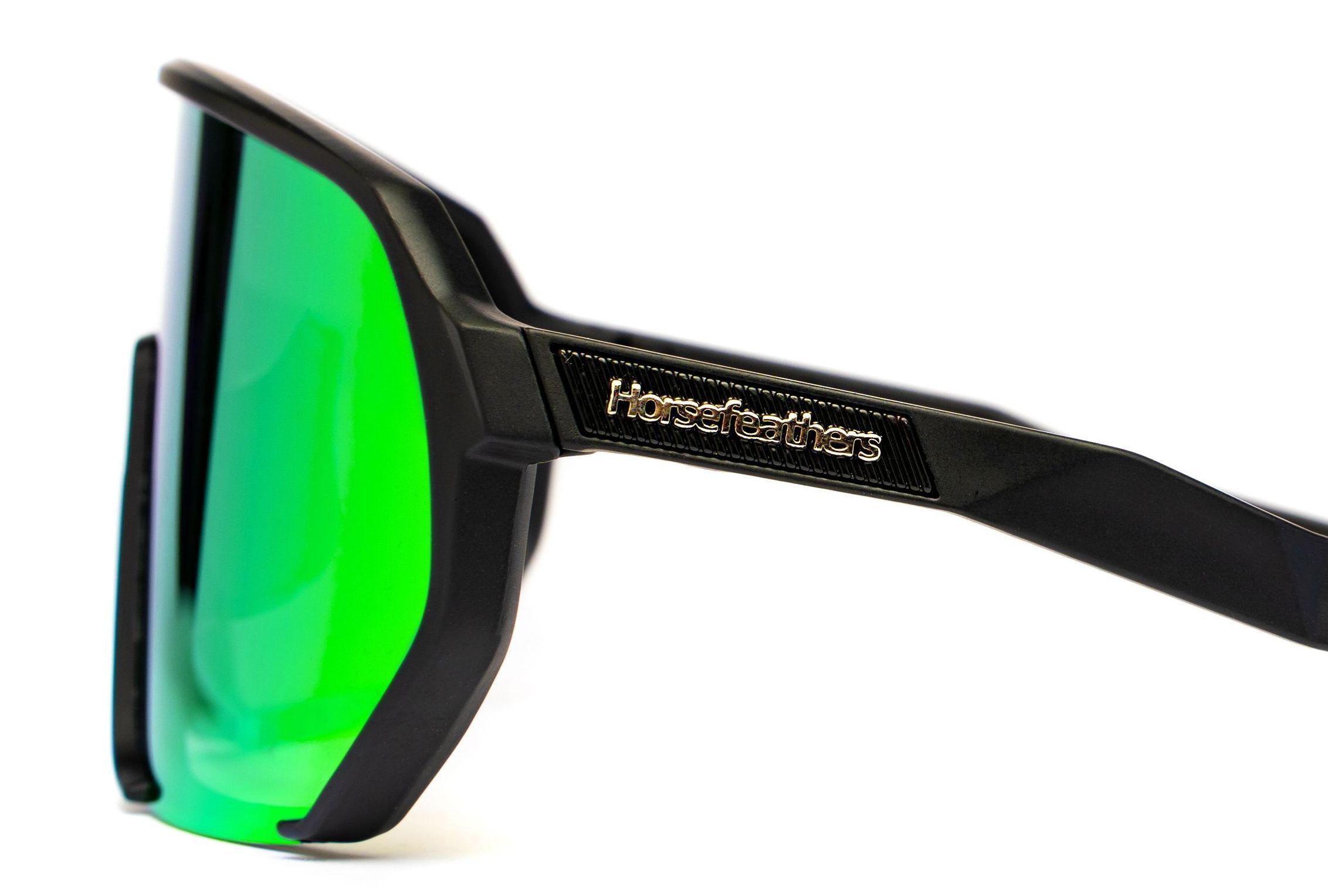 Brýle na kolo Horsefeathers Archie Bike black/mirror green