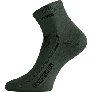 Merino ponožky Lasting WKS tmavě zelená