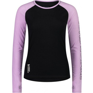 Dámské merino triko Mons Royale Bella Tech Ls orchid / black