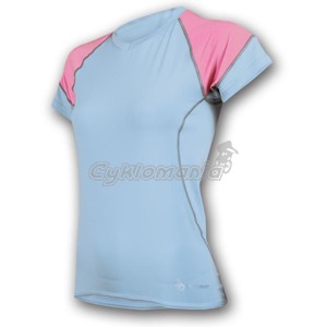Sensor Coolmax Fresh dámské tričko kr. rukáv sv. modrá/růžová