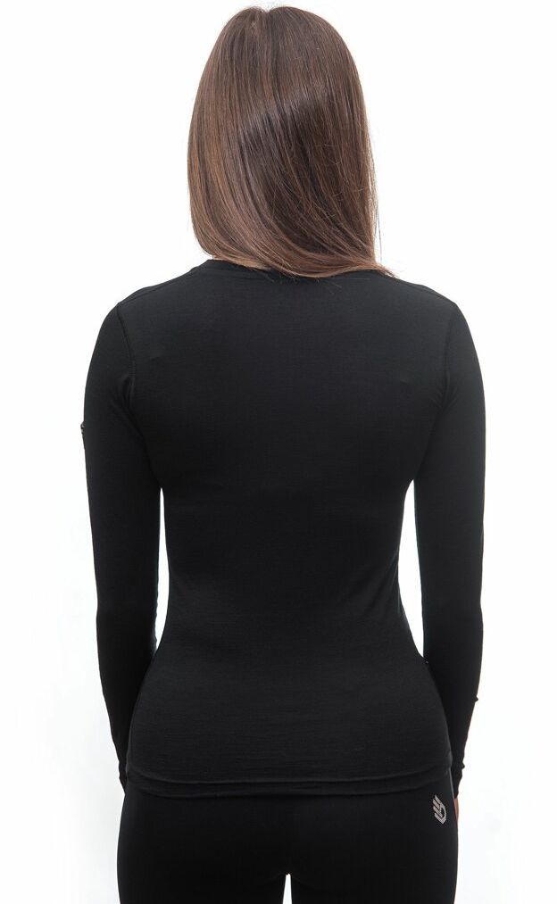 Dámské triko Sensor Merino Active dl. rukáv černé