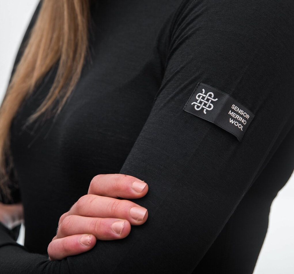 Dámské triko Sensor Merino Active dl. rukáv černé