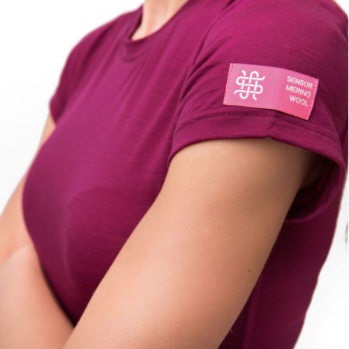 Dámské tričko Sensor Merino Active kr. rukáv lila