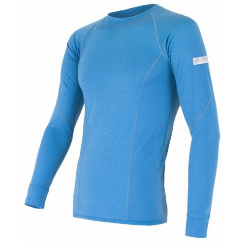 Pánské triko Sensor Merino Active dl. rukáv modré