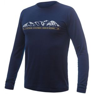 Pánské triko Sensor Merino Active PT Mountains dl. rukáv deep blue