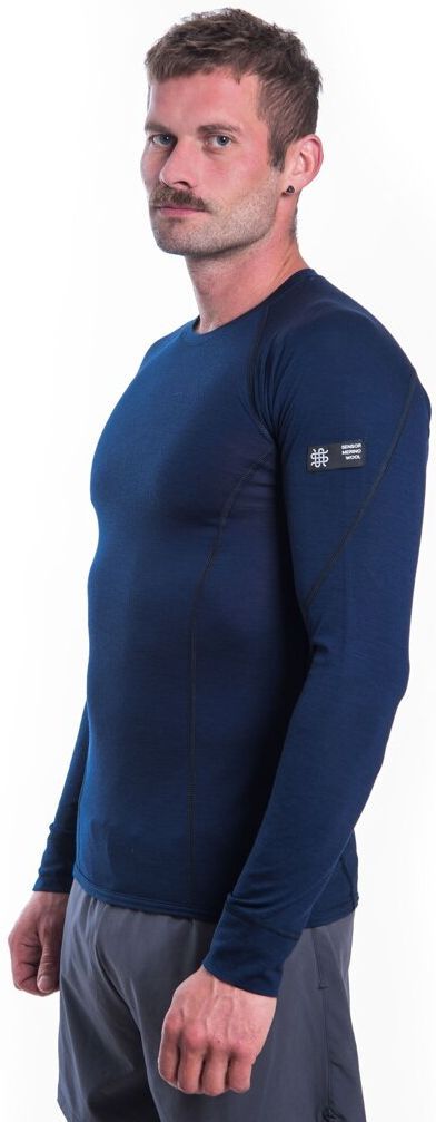Pánské triko Sensor Merino Active dl. rukáv deep blue