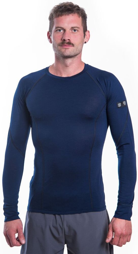 Pánské triko Sensor Merino Active dl. rukáv deep blue
