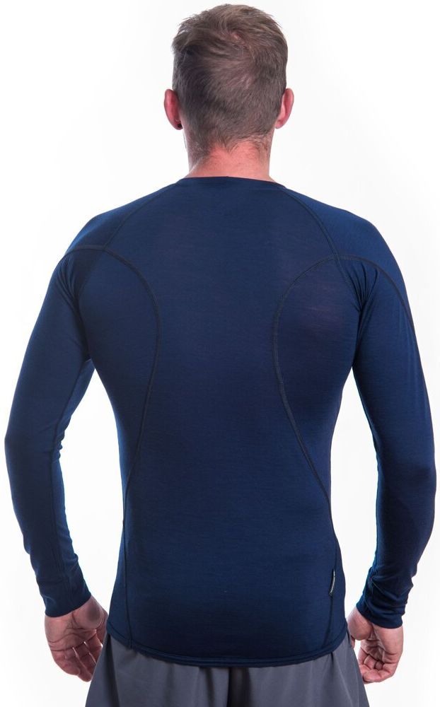 Pánské triko Sensor Merino Active dl. rukáv deep blue