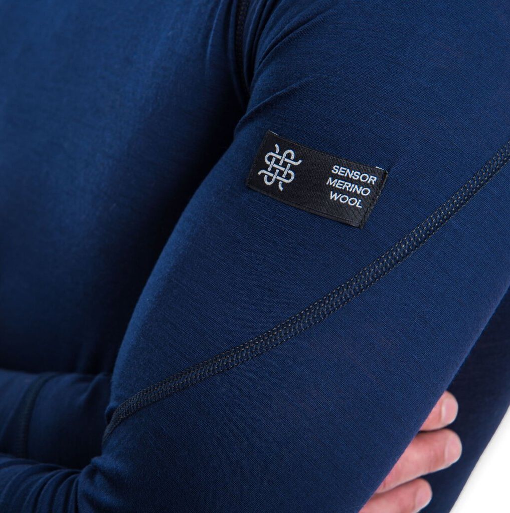 Pánské triko Sensor Merino Active dl. rukáv deep blue