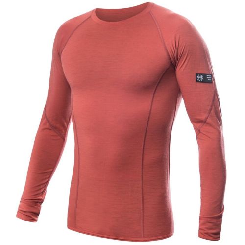 Pánské triko Sensor Merino Active dl. rukáv terracotta