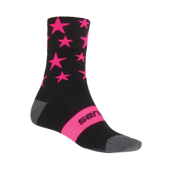 Ponožky Sensor Stars černá/růžová